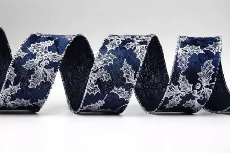 Holly & Poinsettia Velvet Ribbon - Holly & Poinsettia Velvet Ribbon